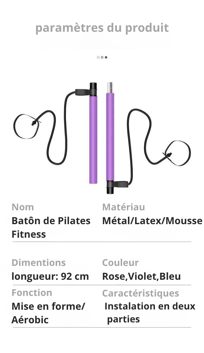Barre d’Exercice Résistante – Pour des Fessiers Fermes et une Taille Sculpée