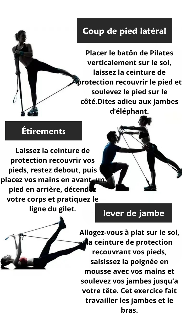 Barre d’Exercice Résistante – Pour des Fessiers Fermes et une Taille Sculpée